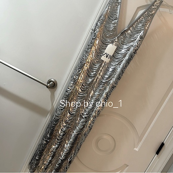 ZARA SEQUIN SILVER DRESS bloggers favorite - Picture 12 of 13
